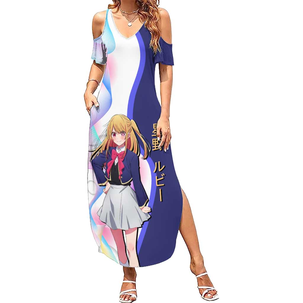 Ruby Hoshino Idol Summer Maxi Dress Vibrant Idol Anime Style