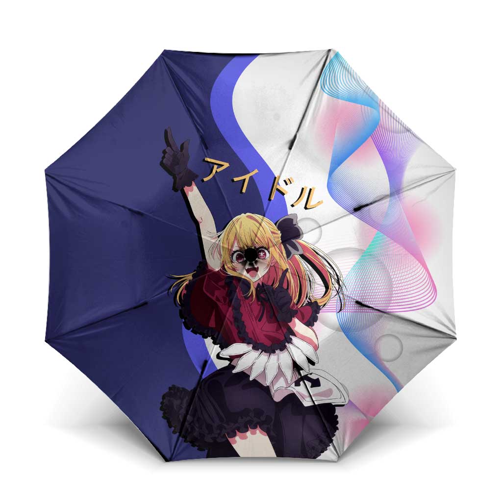 Ruby Hoshino Idol Umbrella Vibrant Idol Anime Style