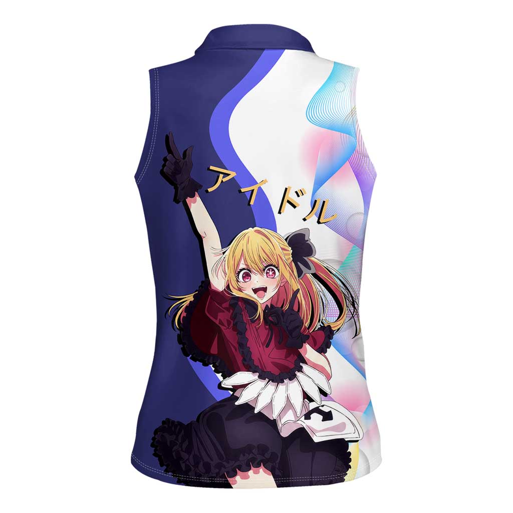 Ruby Hoshino Idol Women Sleeveless Polo Shirt Vibrant Idol Anime Style