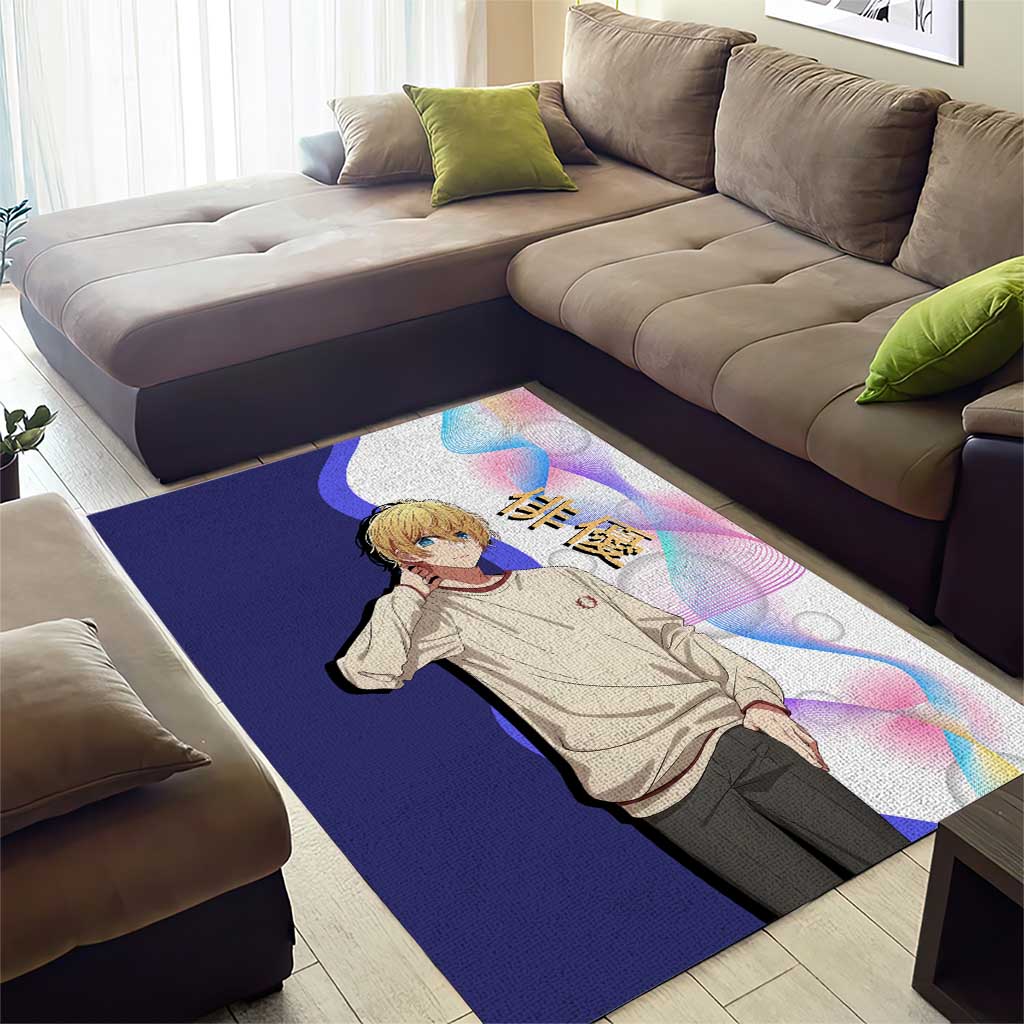 Aquamarine Hoshino Area Rug Stylish Idol Anime Aesthetic