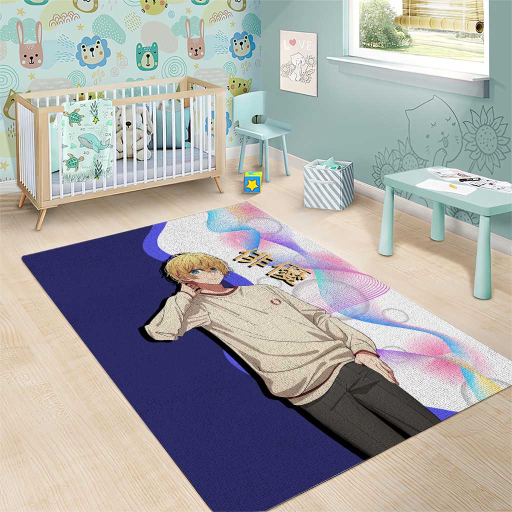 Aquamarine Hoshino Area Rug Stylish Idol Anime Aesthetic