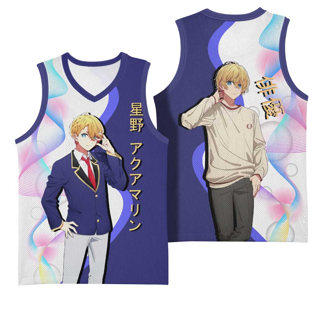 Aquamarine Hoshino Basketball Jersey Stylish Idol Anime Aesthetic