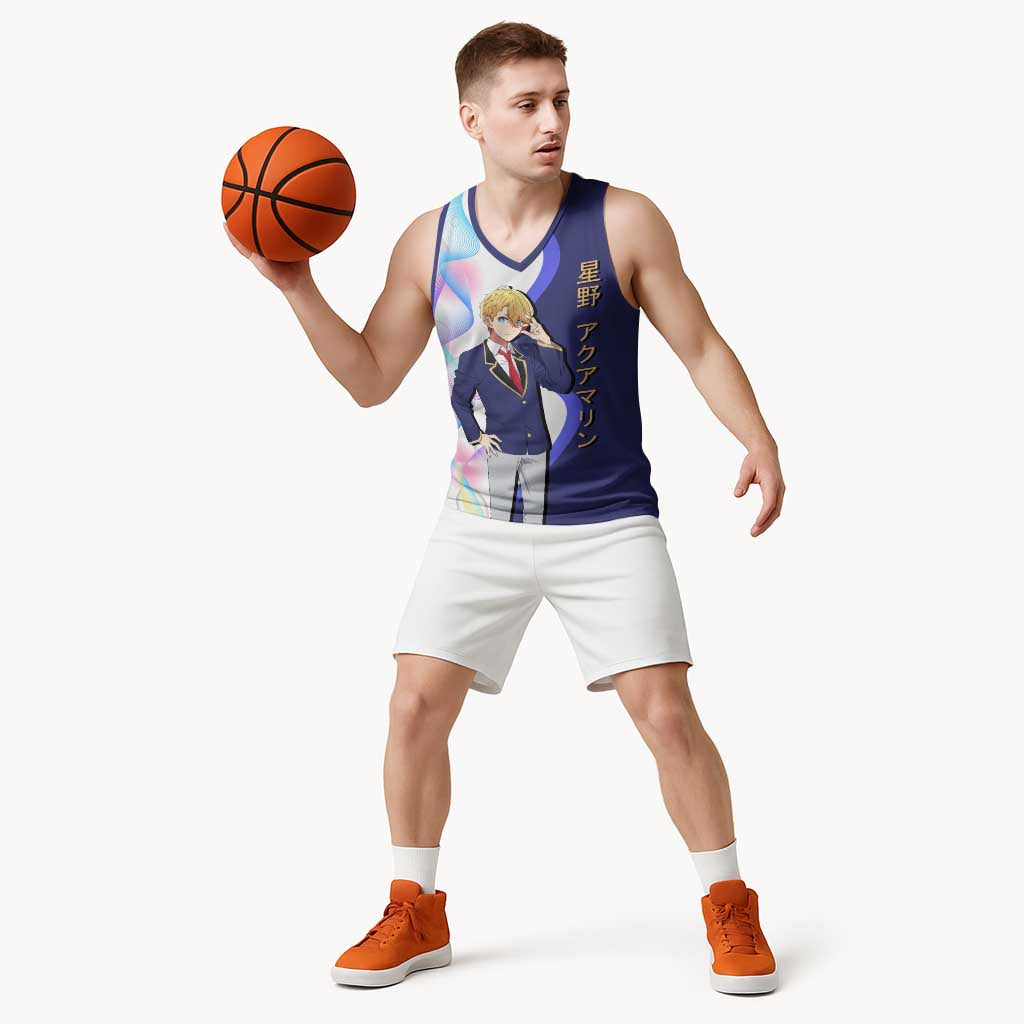 Aquamarine Hoshino Basketball Jersey Stylish Idol Anime Aesthetic