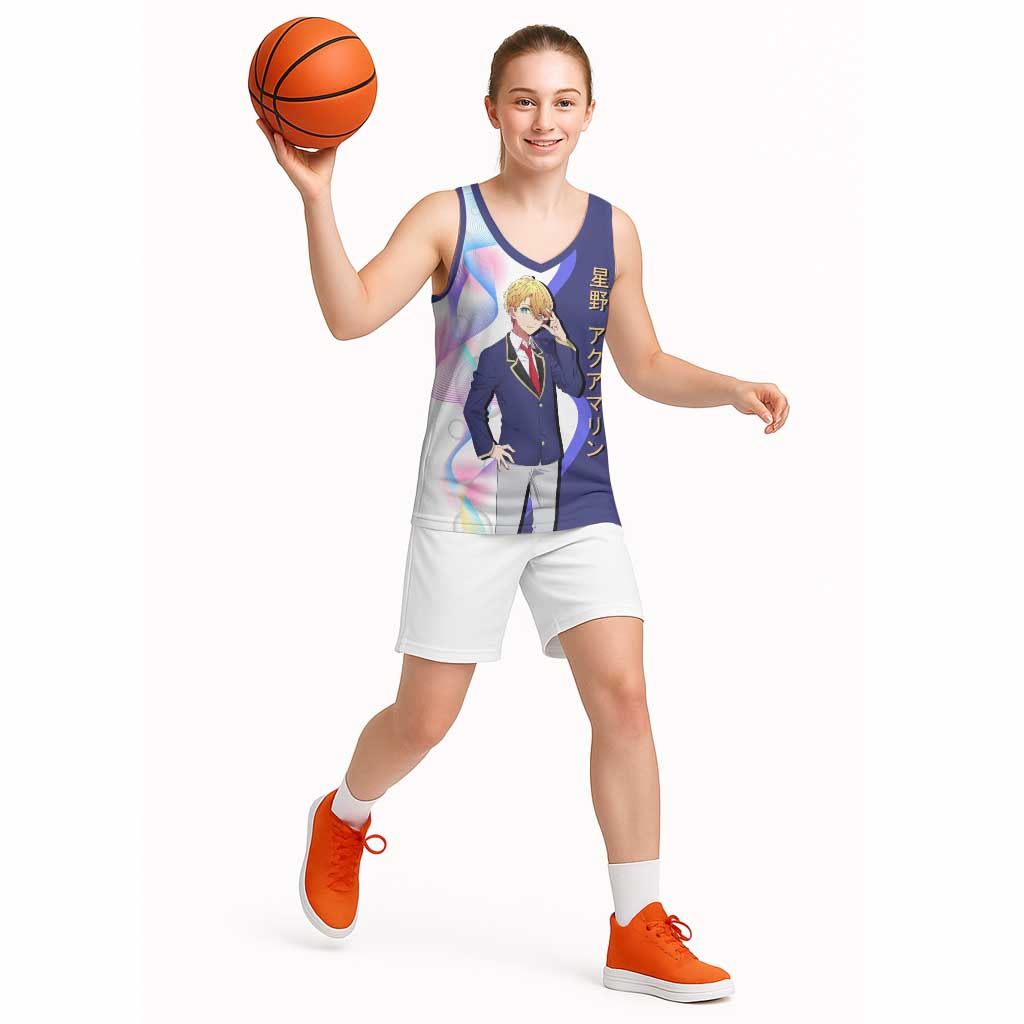 Aquamarine Hoshino Basketball Jersey Stylish Idol Anime Aesthetic