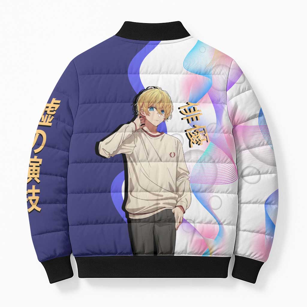 Aquamarine Hoshino Bomber Puffer Jacket Stylish Idol Anime Aesthetic