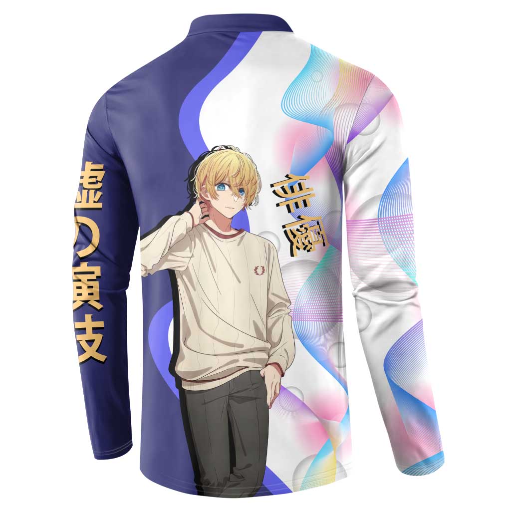 Aquamarine Hoshino Button Sweatshirt Stylish Idol Anime Aesthetic