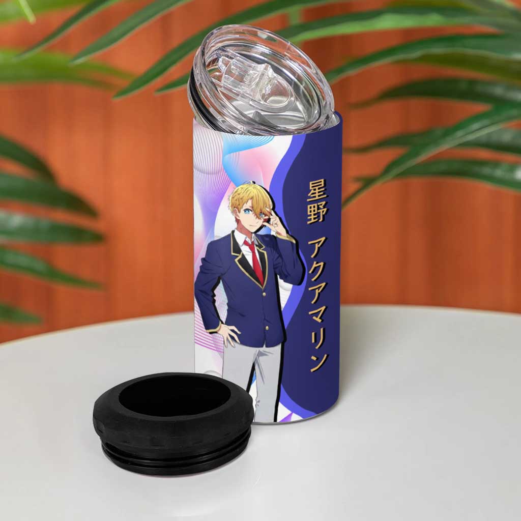 Aquamarine Hoshino 4 in 1 Can Cooler Tumbler Stylish Idol Anime Aesthetic