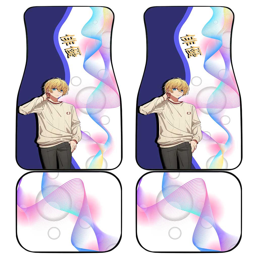 Aquamarine Hoshino Car Mats Stylish Idol Anime Aesthetic