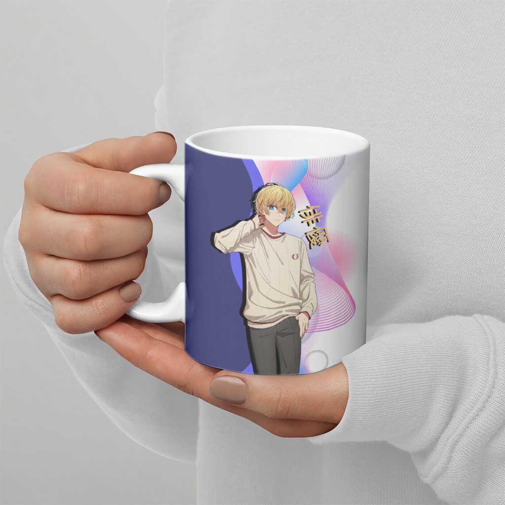 Aquamarine Hoshino Ceramic Mug Stylish Idol Anime Aesthetic