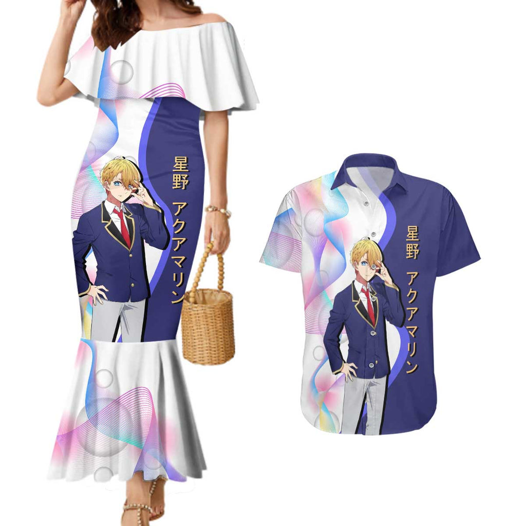 Aquamarine Hoshino Couples Matching Mermaid Dress and Hawaiian Shirt Stylish Idol Anime Aesthetic