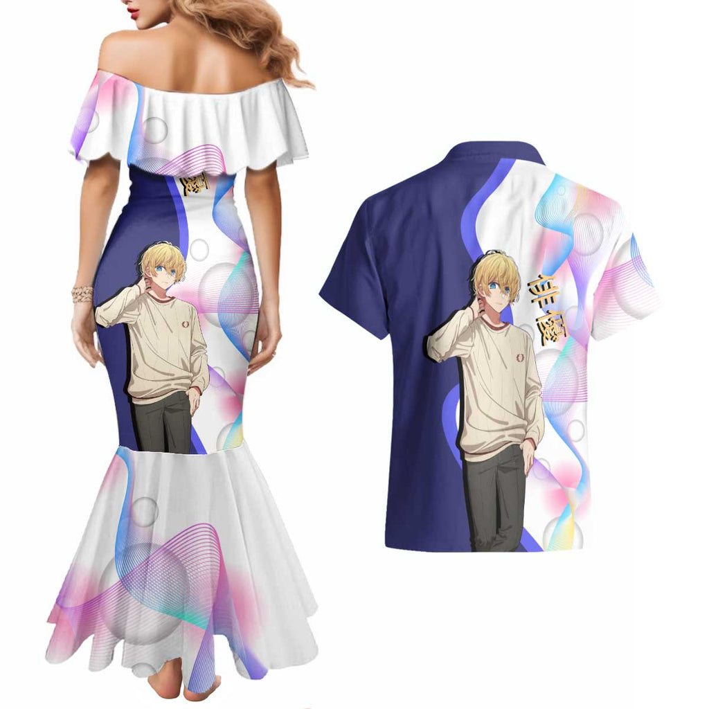 Aquamarine Hoshino Couples Matching Mermaid Dress and Hawaiian Shirt Stylish Idol Anime Aesthetic