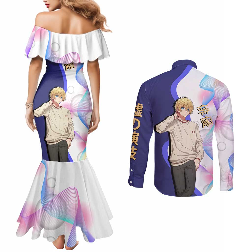 Aquamarine Hoshino Couples Matching Mermaid Dress and Long Sleeve Button Shirt Stylish Idol Anime Aesthetic