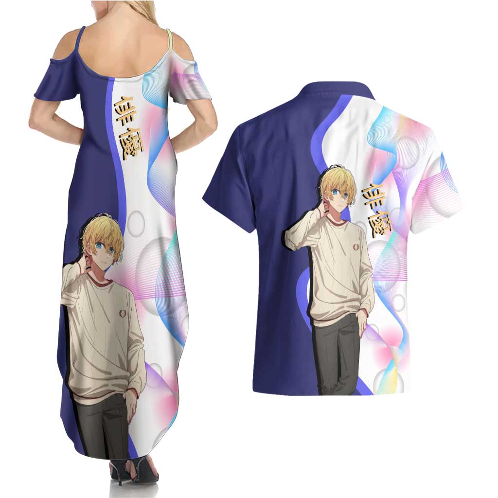 Aquamarine Hoshino Couples Matching Summer Maxi Dress and Hawaiian Shirt Stylish Idol Anime Aesthetic