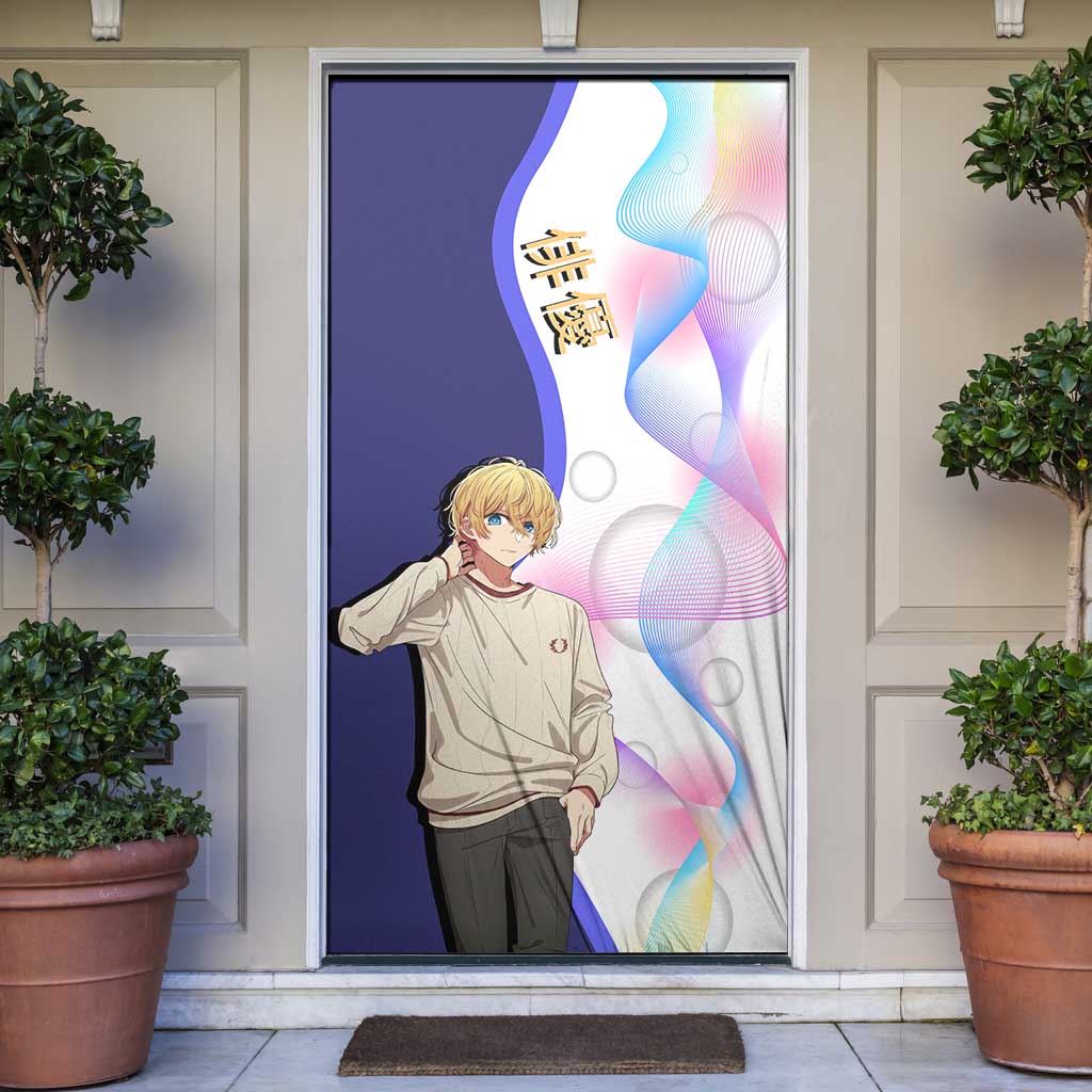 Aquamarine Hoshino Door Cover Stylish Idol Anime Aesthetic