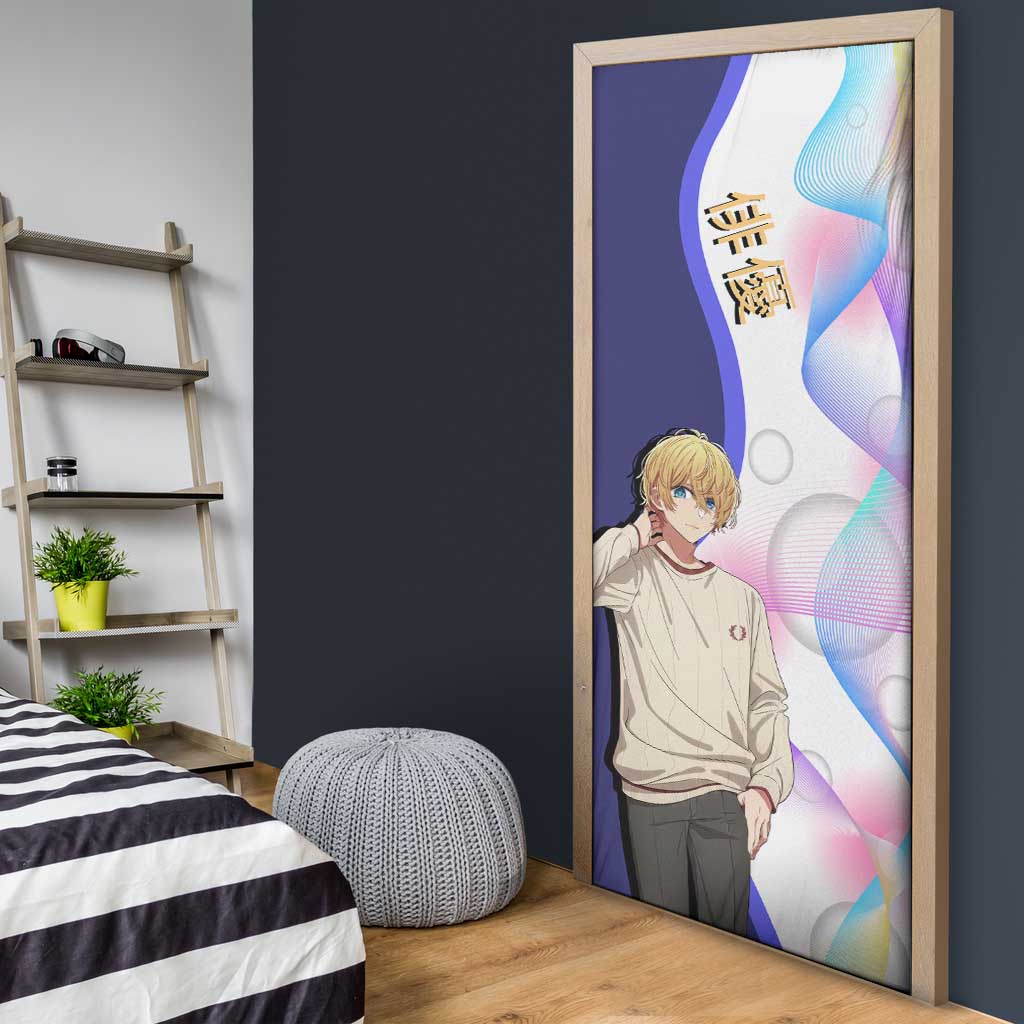 Aquamarine Hoshino Door Cover Stylish Idol Anime Aesthetic