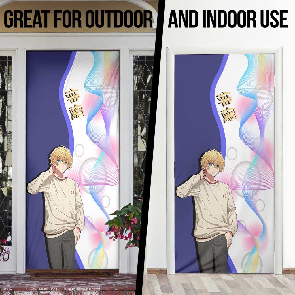 Aquamarine Hoshino Door Cover Stylish Idol Anime Aesthetic