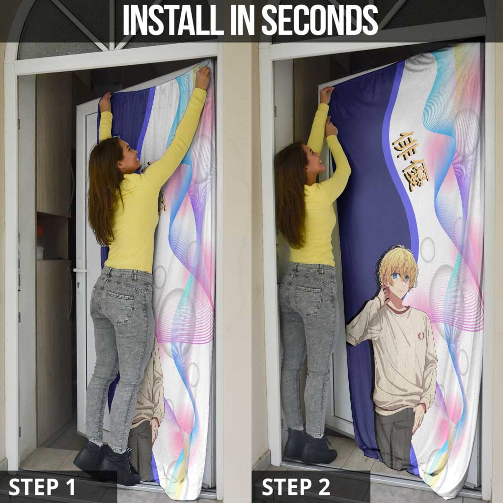 Aquamarine Hoshino Door Cover Stylish Idol Anime Aesthetic