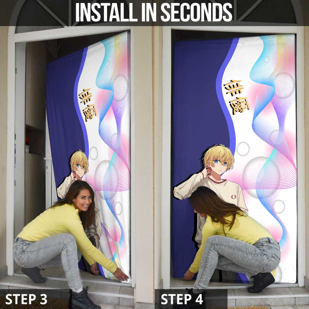 Aquamarine Hoshino Door Cover Stylish Idol Anime Aesthetic