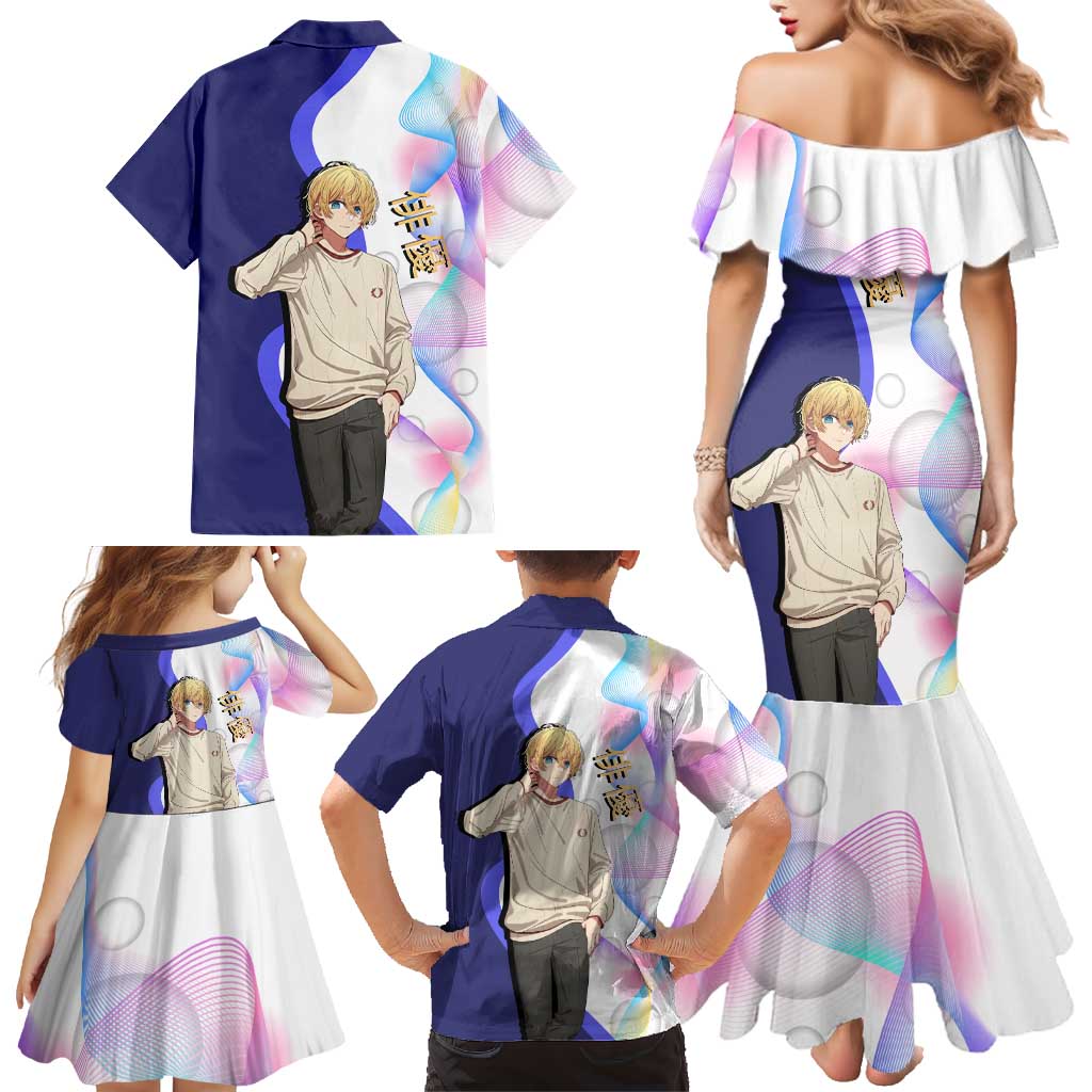 Aquamarine Hoshino Family Matching Mermaid Dress and Hawaiian Shirt Stylish Idol Anime Aesthetic