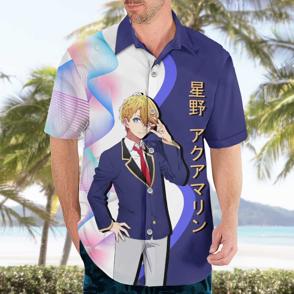 Aquamarine Hoshino Hawaiian Shirt Stylish Idol Anime Aesthetic