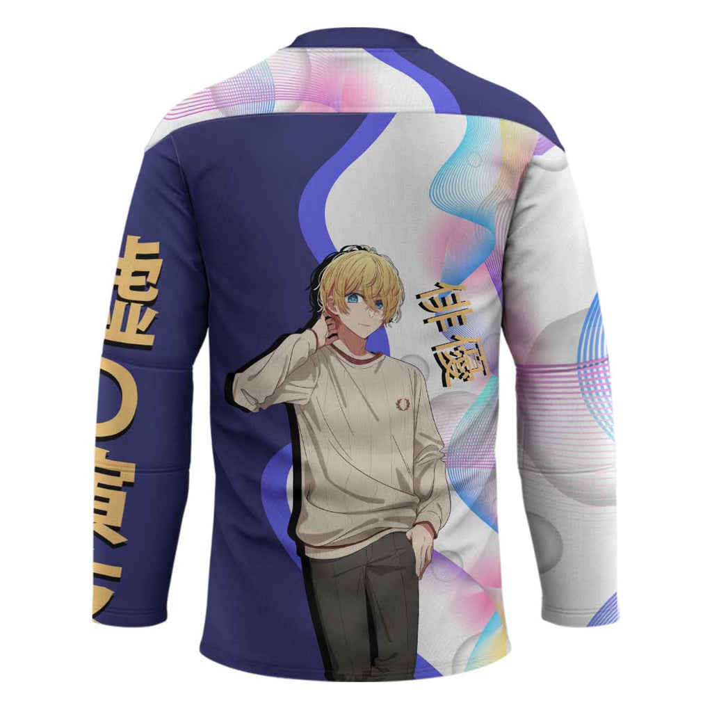 Aquamarine Hoshino Hockey Jersey Stylish Idol Anime Aesthetic