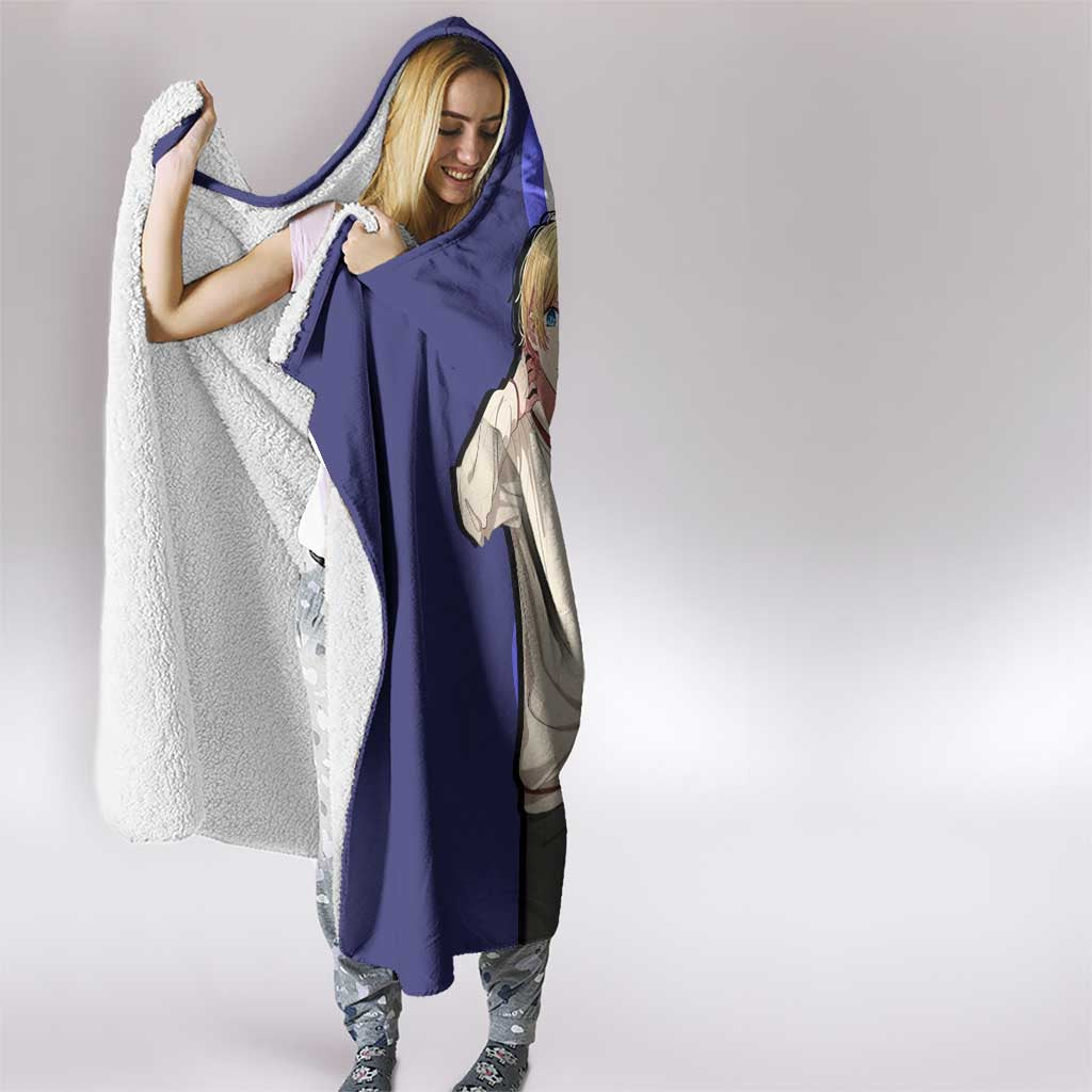 Aquamarine Hoshino Hooded Blanket Stylish Idol Anime Aesthetic