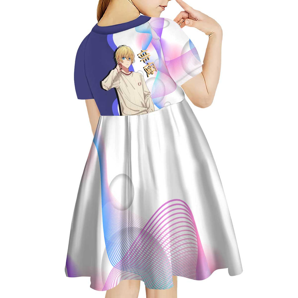 Aquamarine Hoshino Kid Short Sleeve Dress Stylish Idol Anime Aesthetic