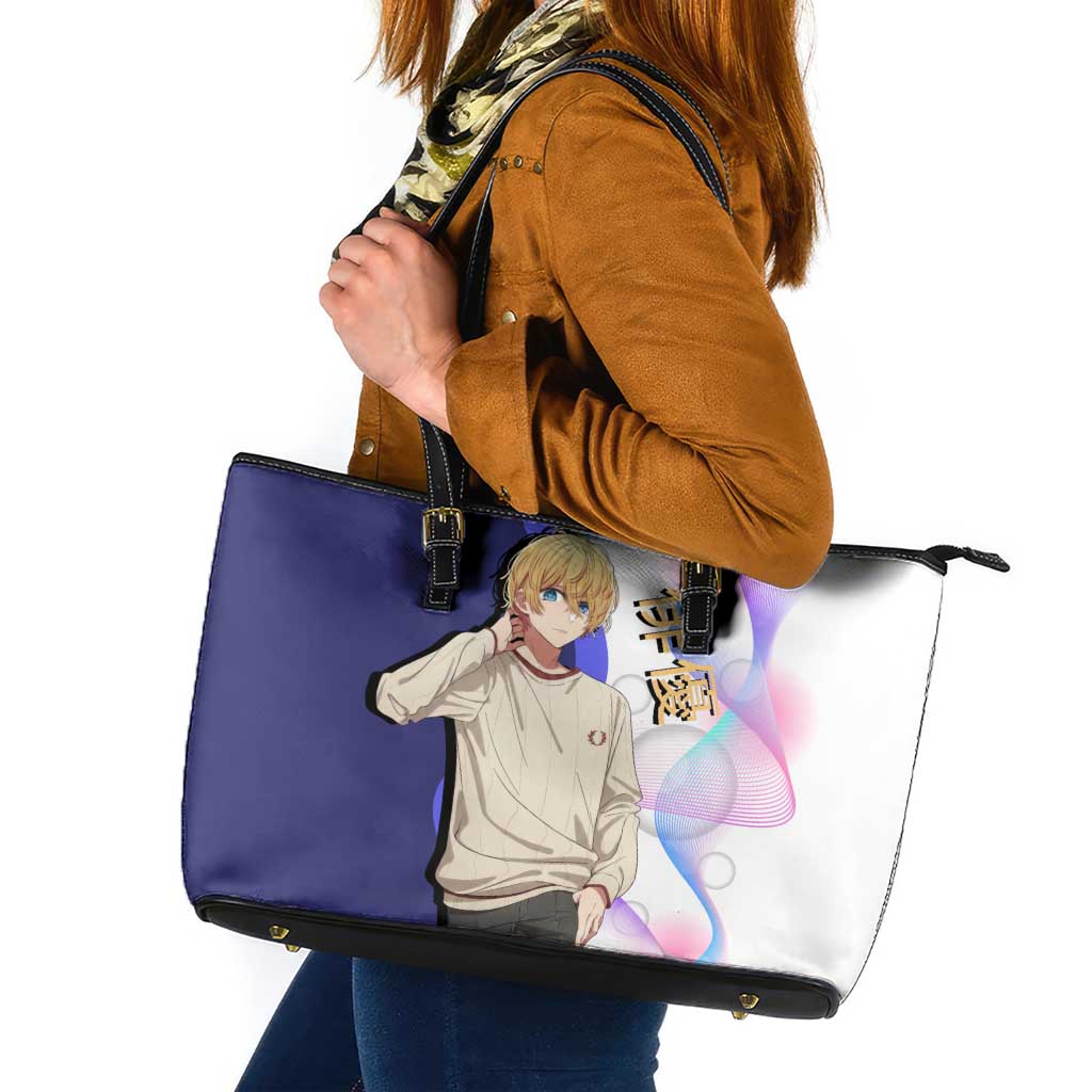 Aquamarine Hoshino Leather Tote Bag Stylish Idol Anime Aesthetic