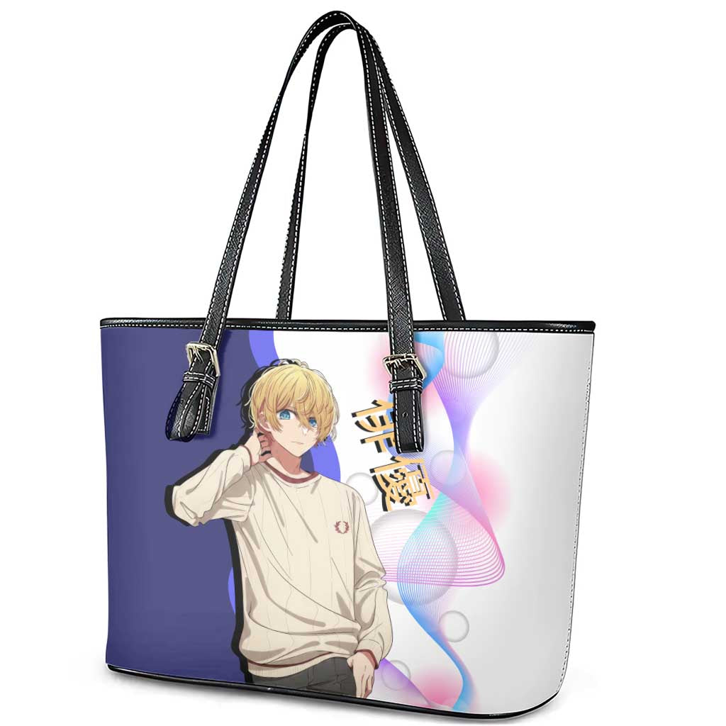 Aquamarine Hoshino Leather Tote Bag Stylish Idol Anime Aesthetic