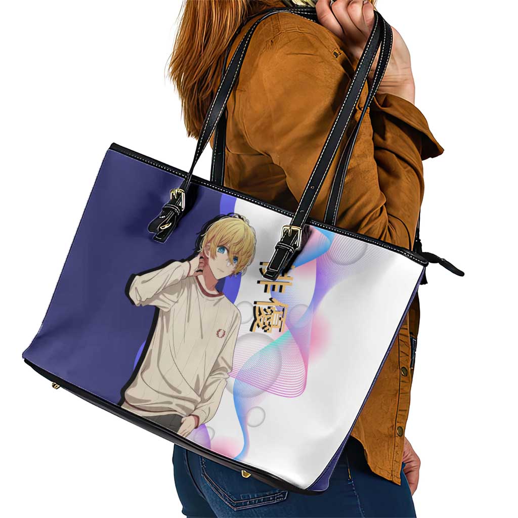 Aquamarine Hoshino Leather Tote Bag Stylish Idol Anime Aesthetic