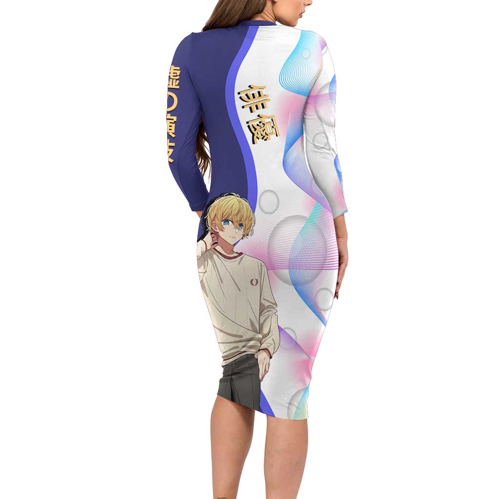 Aquamarine Hoshino Long Sleeve Bodycon Dress Stylish Idol Anime Aesthetic
