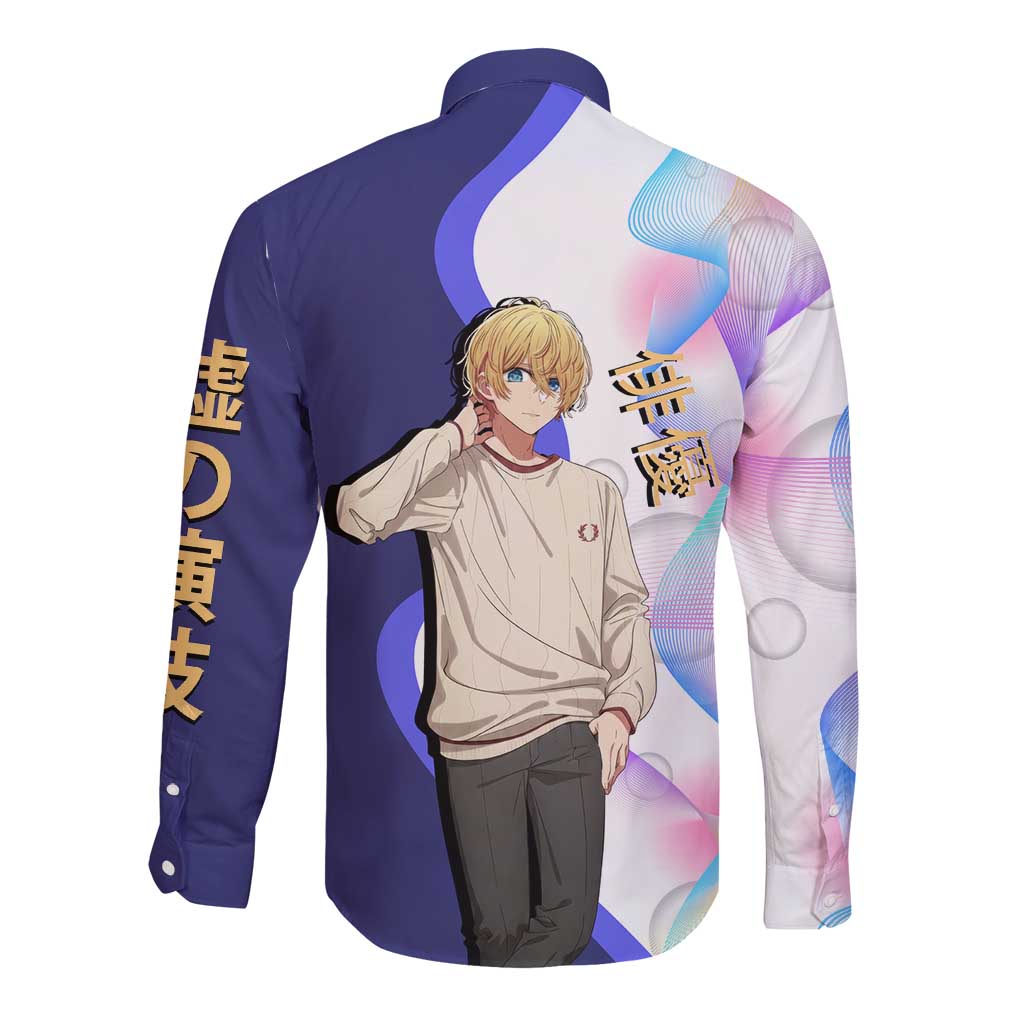 Aquamarine Hoshino Long Sleeve Button Shirt Stylish Idol Anime Aesthetic