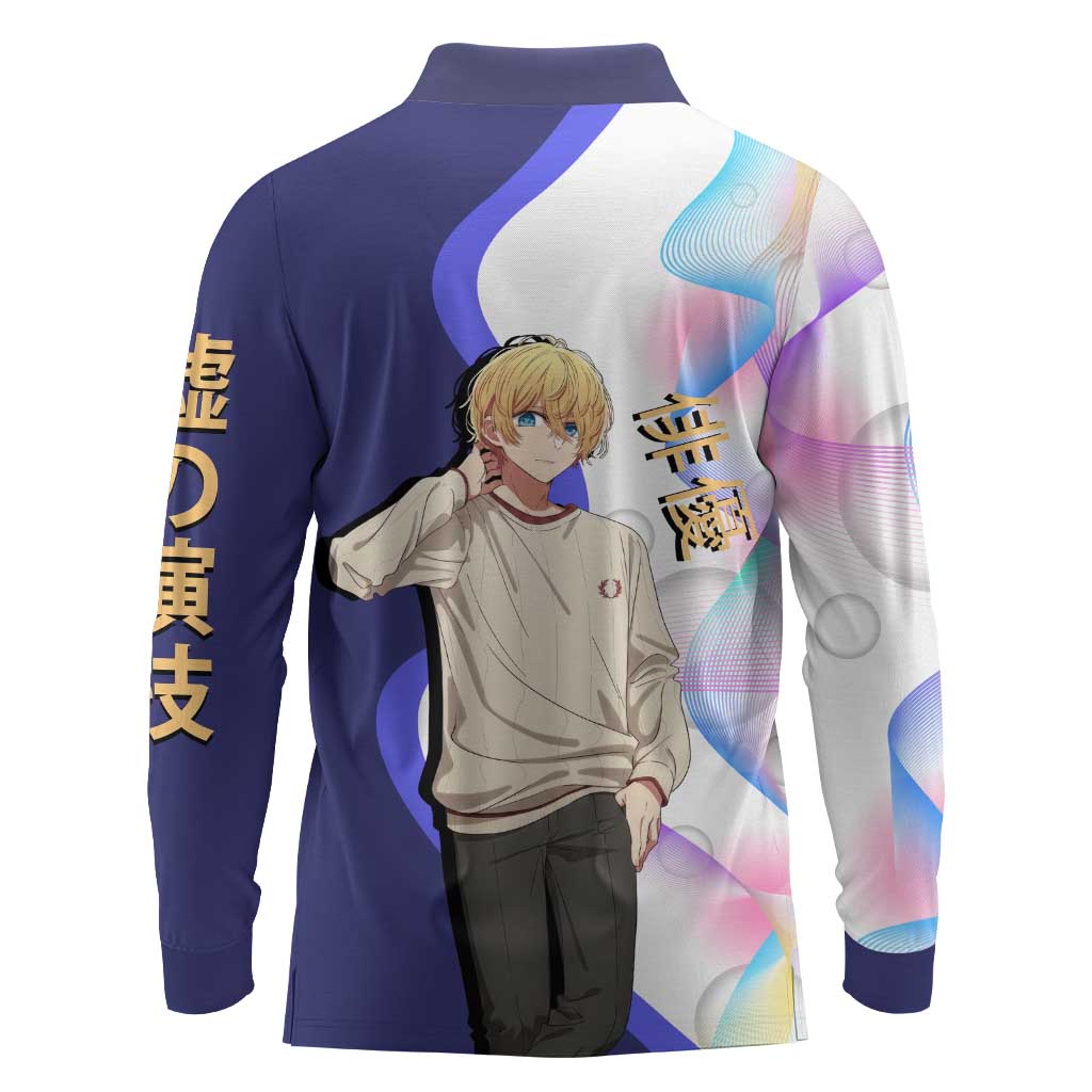 Aquamarine Hoshino Long Sleeve Polo Shirt Stylish Idol Anime Aesthetic