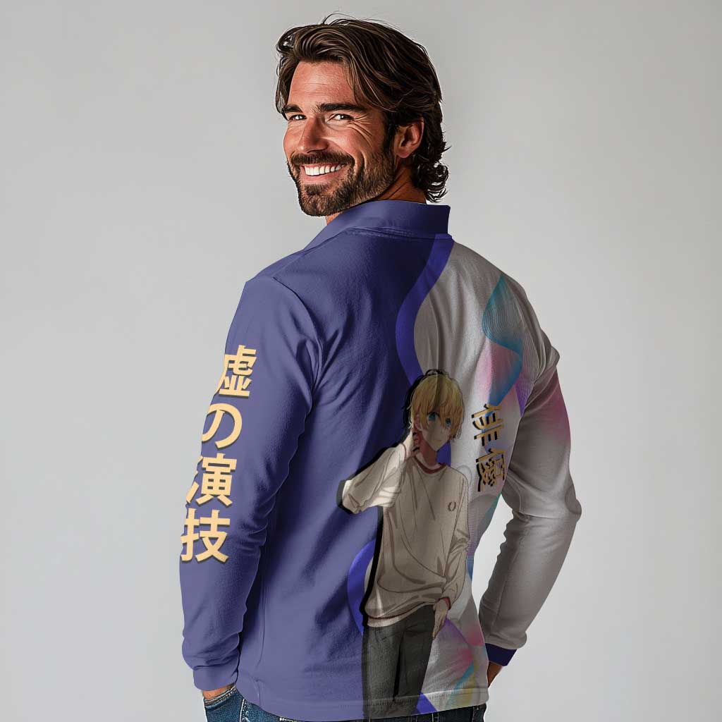 Aquamarine Hoshino Long Sleeve Polo Shirt Stylish Idol Anime Aesthetic