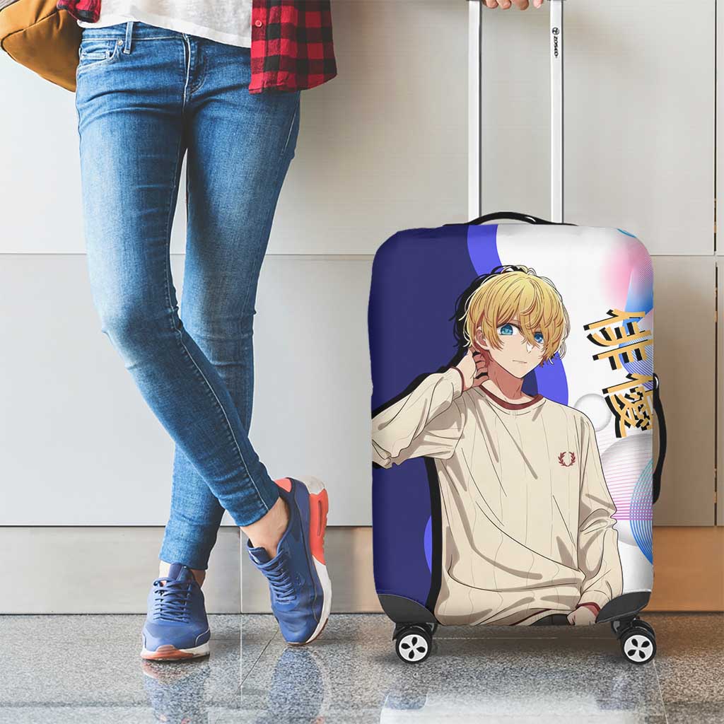 Aquamarine Hoshino Luggage Cover Stylish Idol Anime Aesthetic