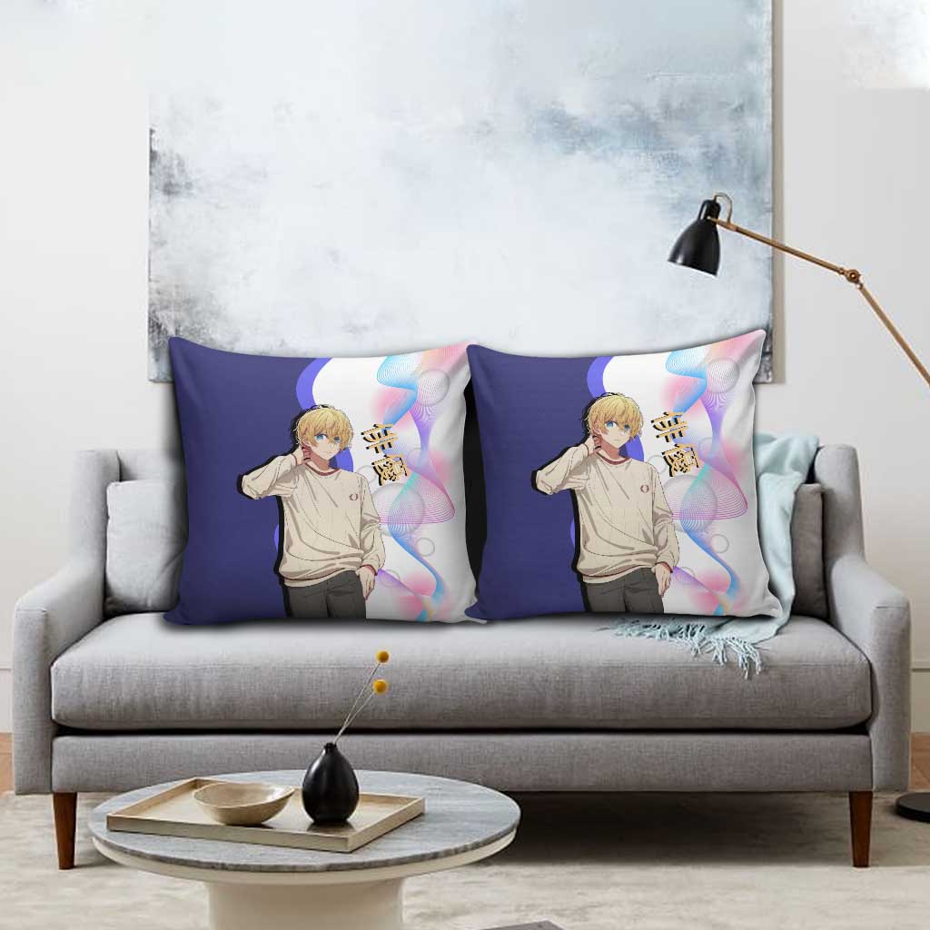 Aquamarine Hoshino Pillow Cover Stylish Idol Anime Aesthetic