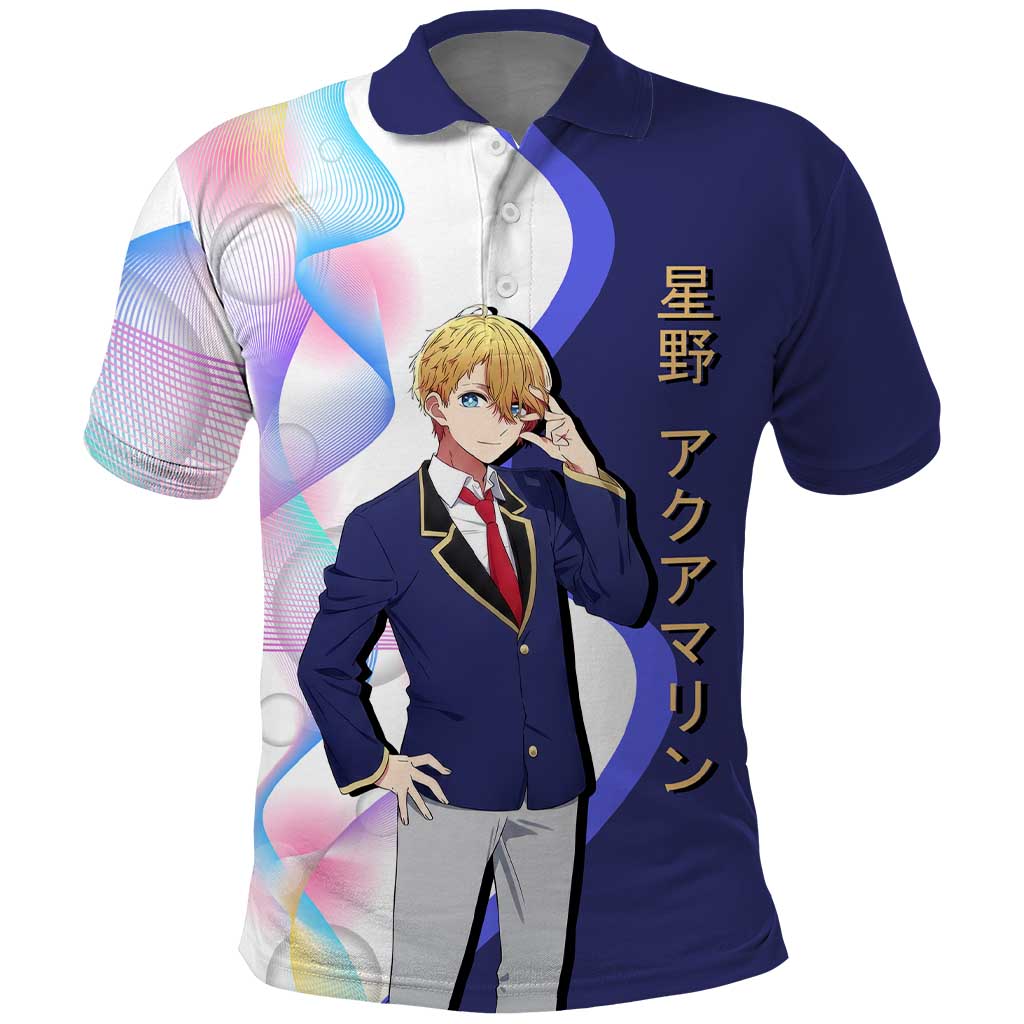 Aquamarine Hoshino Polo Shirt Stylish Idol Anime Aesthetic