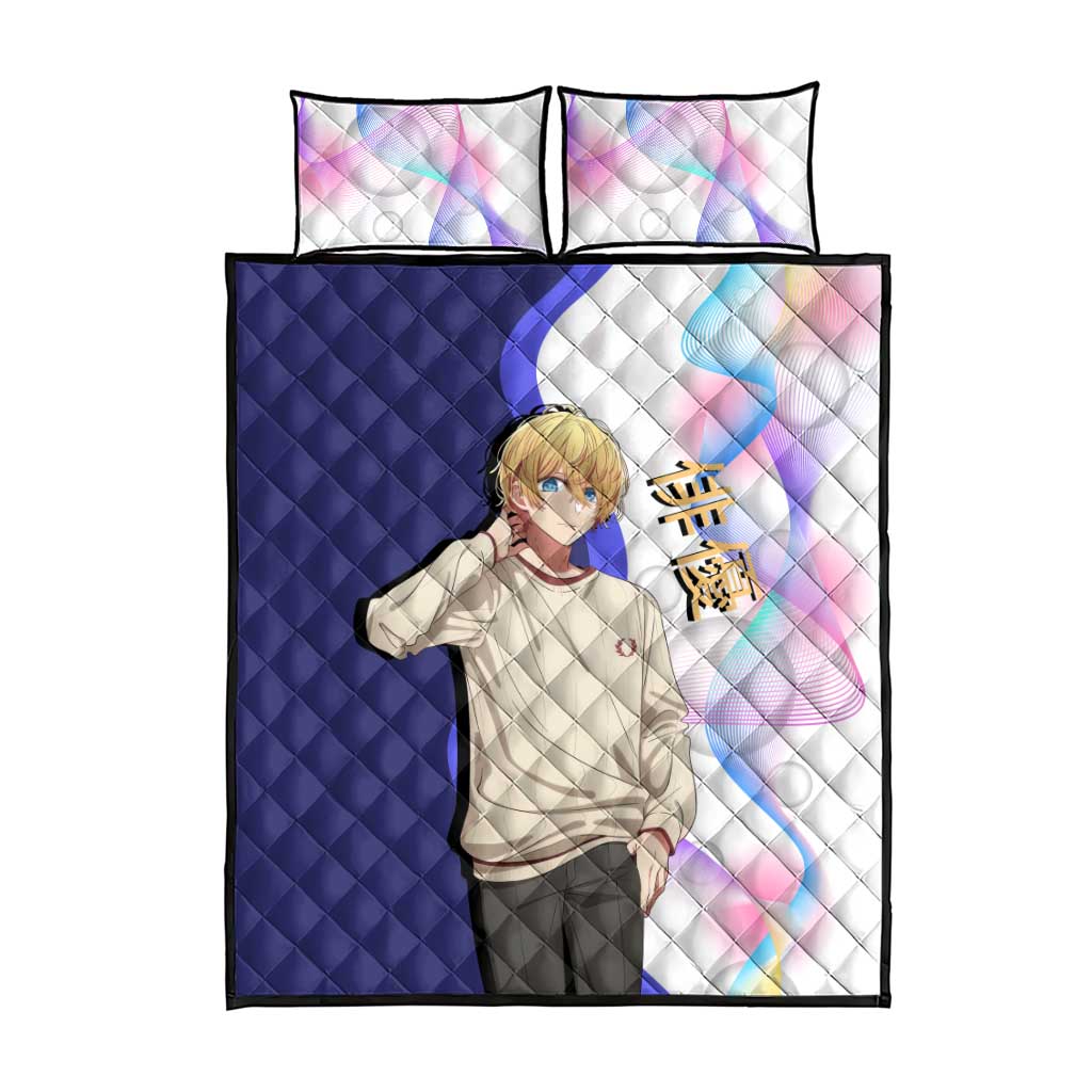 Aquamarine Hoshino Quilt Bed Set Stylish Idol Anime Aesthetic