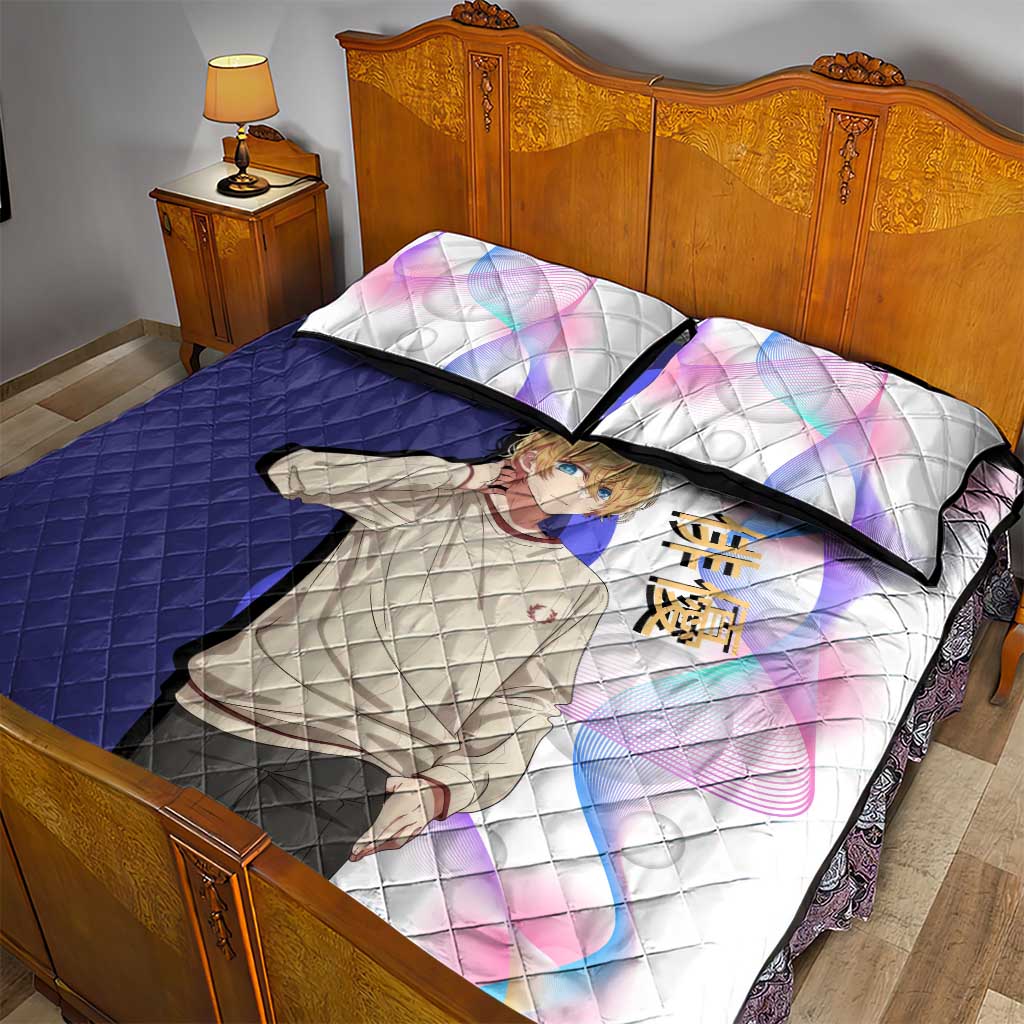 Aquamarine Hoshino Quilt Bed Set Stylish Idol Anime Aesthetic