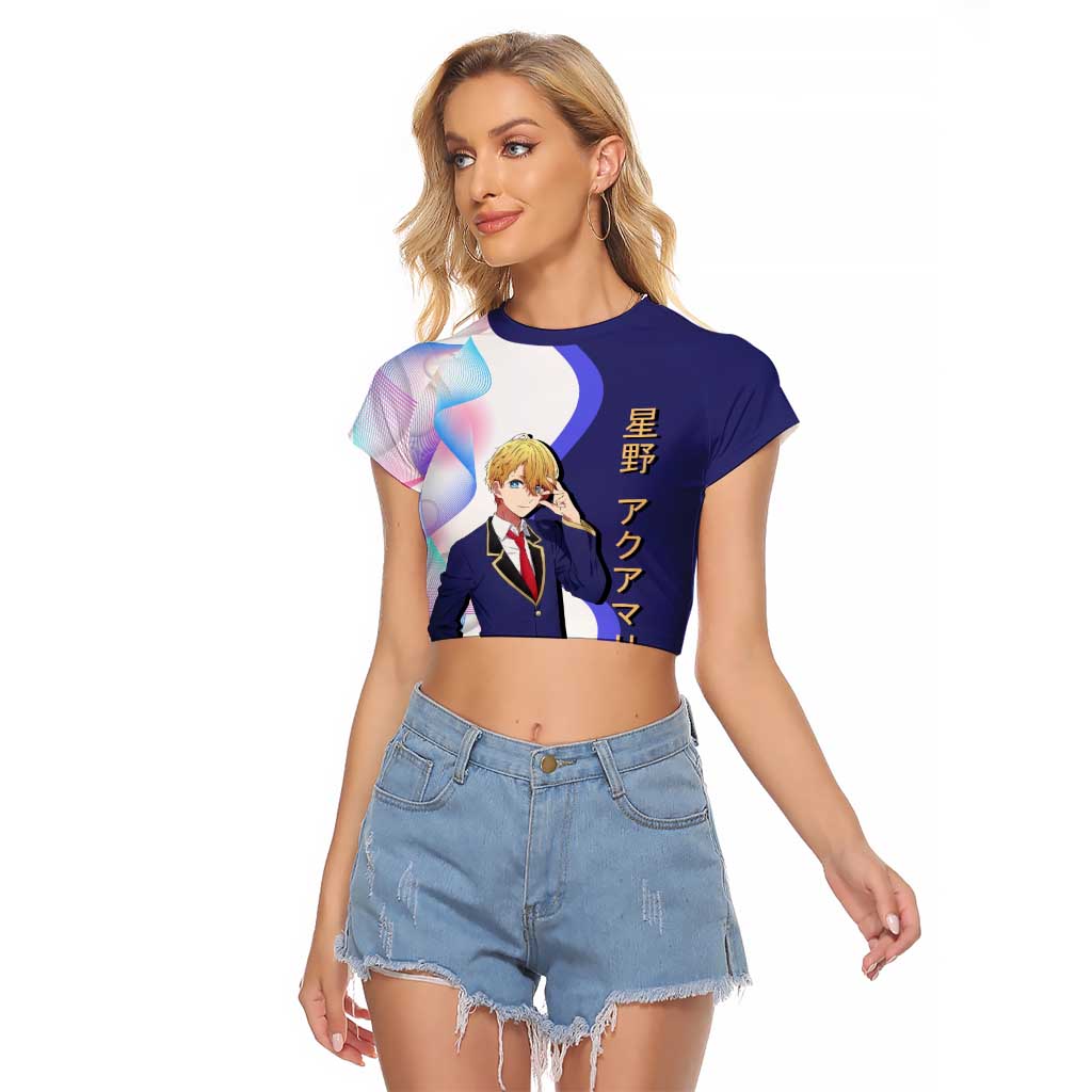 Aquamarine Hoshino Raglan Cropped T Shirt Stylish Idol Anime Aesthetic