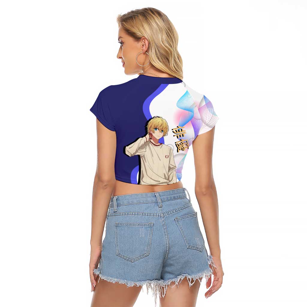 Aquamarine Hoshino Raglan Cropped T Shirt Stylish Idol Anime Aesthetic