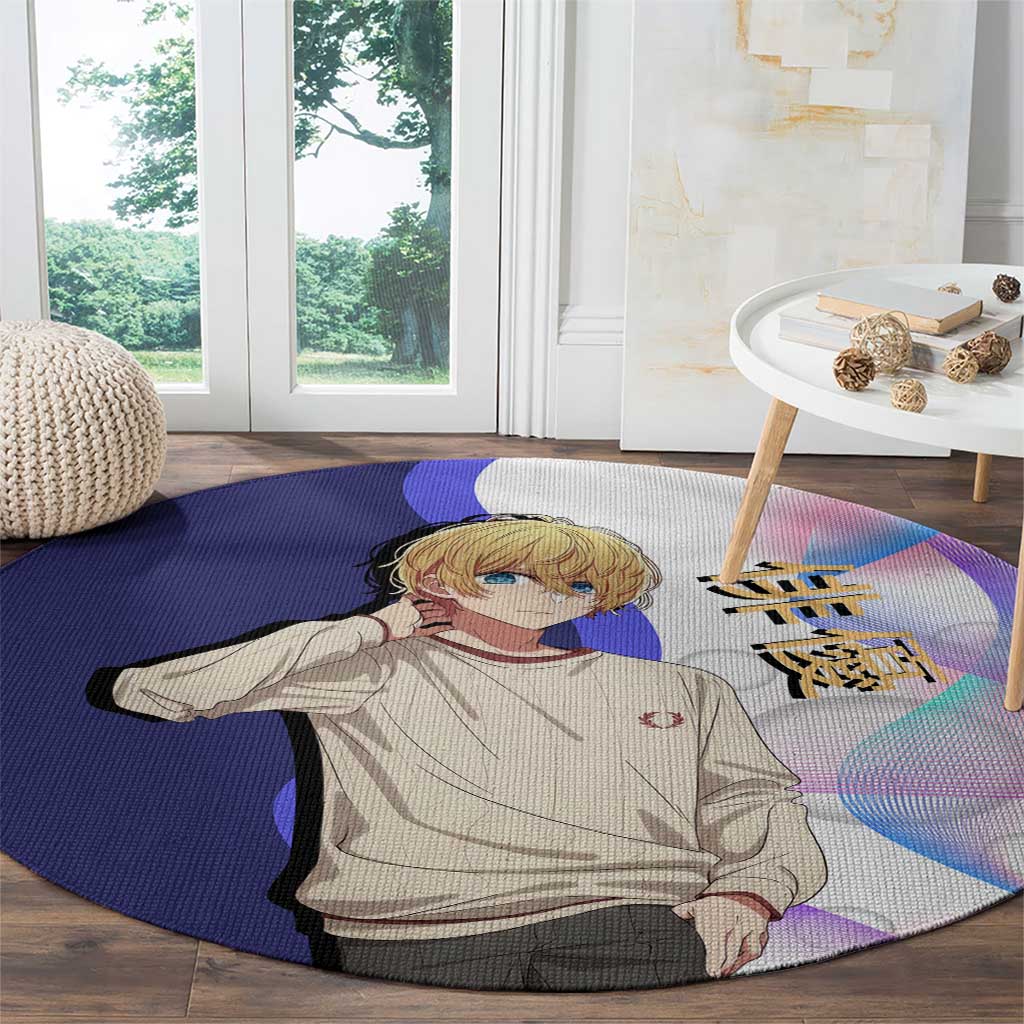 Aquamarine Hoshino Round Carpet Stylish Idol Anime Aesthetic