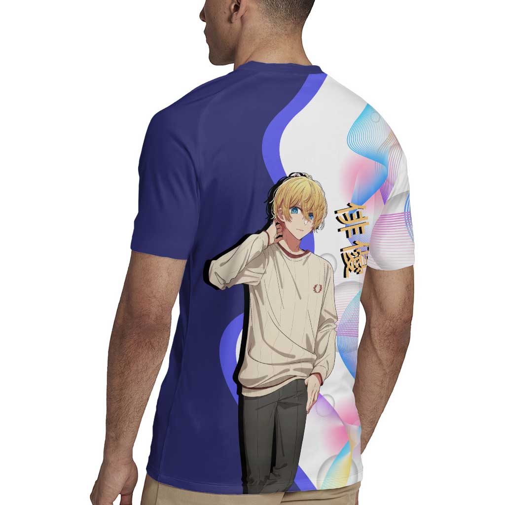 Aquamarine Hoshino Rugby Jersey Stylish Idol Anime Aesthetic