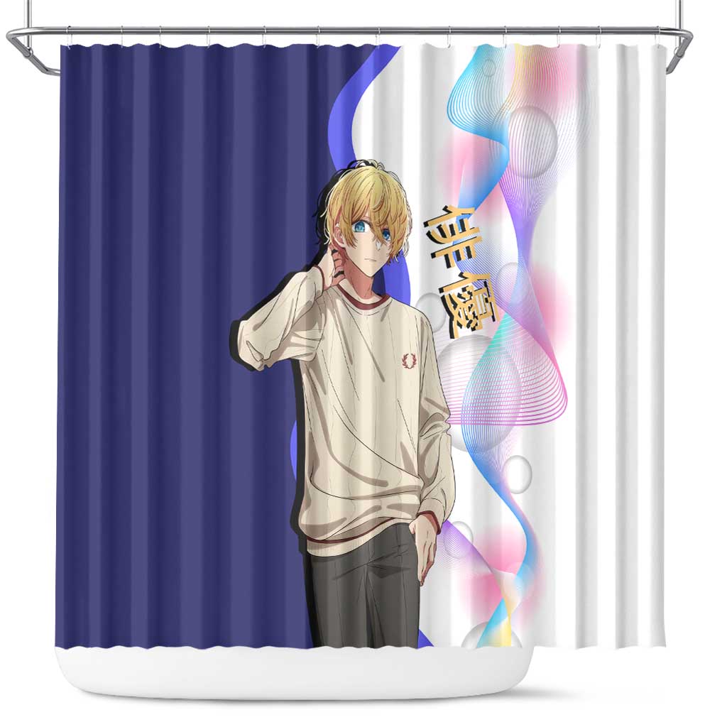 Aquamarine Hoshino Shower Curtain Stylish Idol Anime Aesthetic