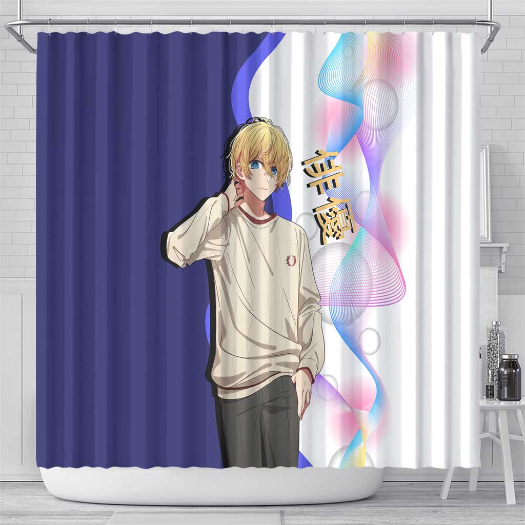 Aquamarine Hoshino Shower Curtain Stylish Idol Anime Aesthetic