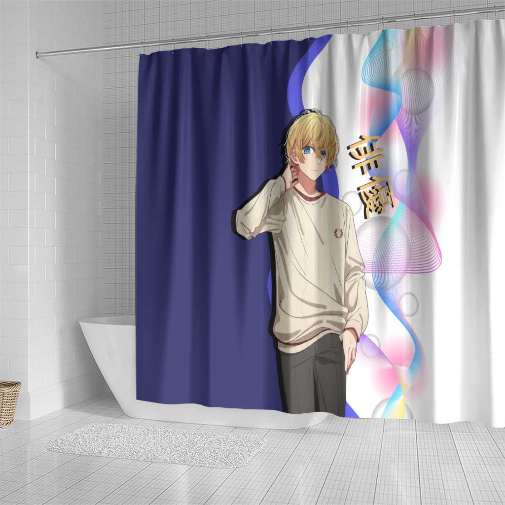 Aquamarine Hoshino Shower Curtain Stylish Idol Anime Aesthetic