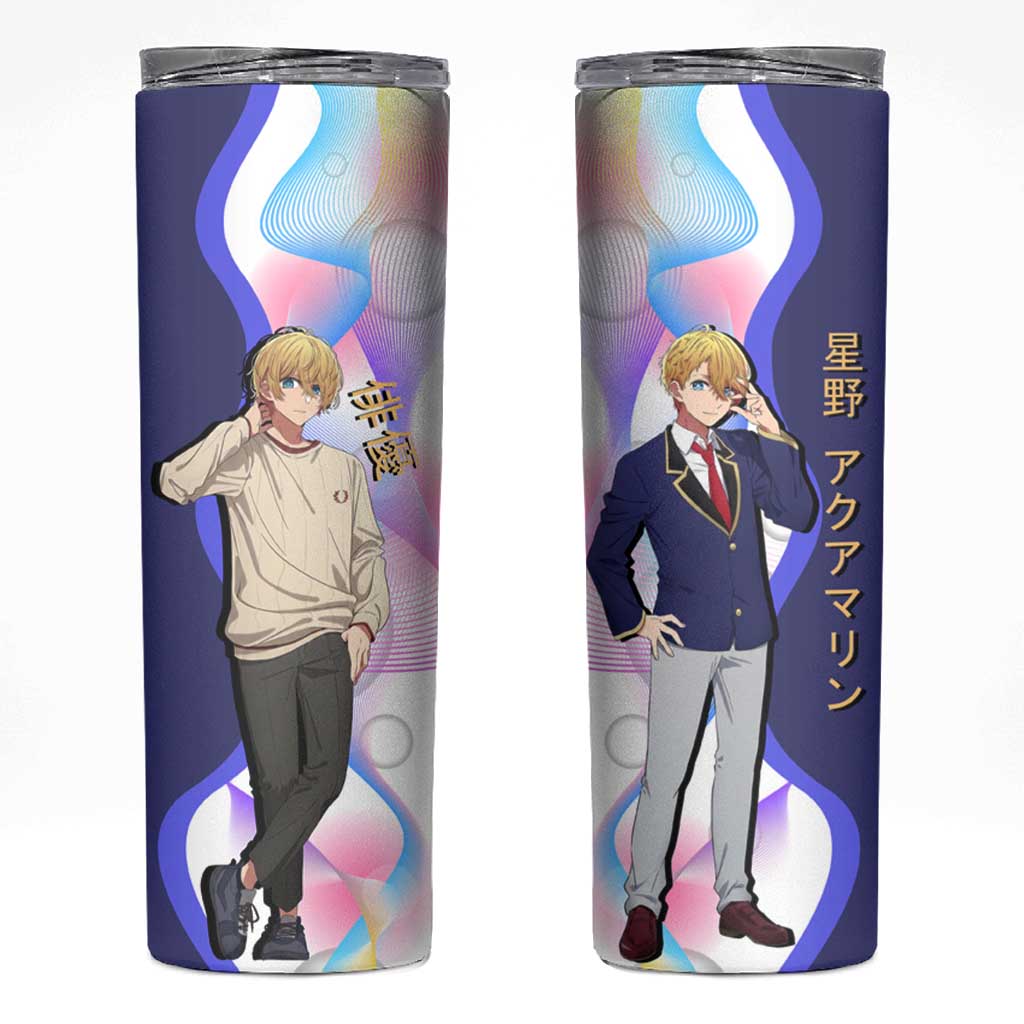 Aquamarine Hoshino Skinny Tumbler Stylish Idol Anime Aesthetic