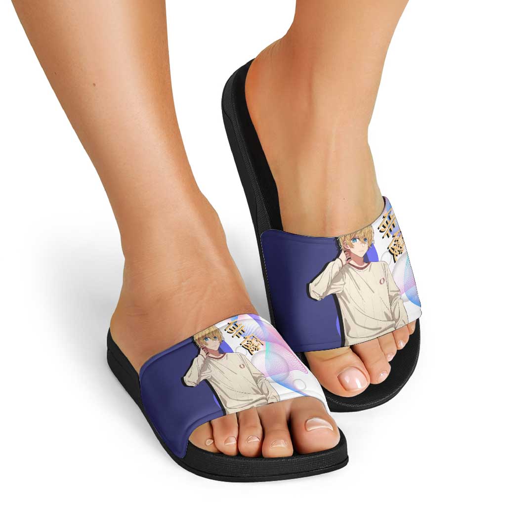 Aquamarine Hoshino Slide Sandals Stylish Idol Anime Aesthetic