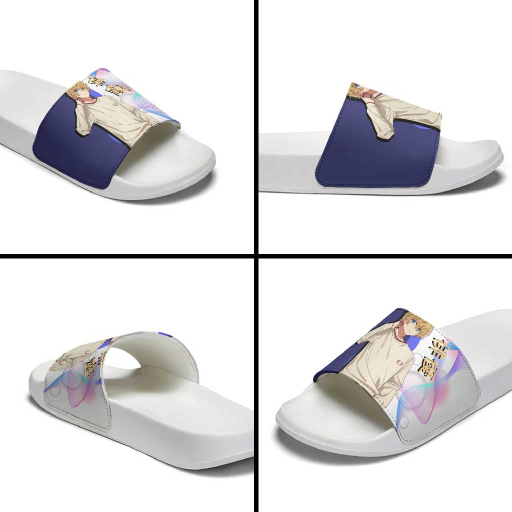 Aquamarine Hoshino Slide Sandals Stylish Idol Anime Aesthetic