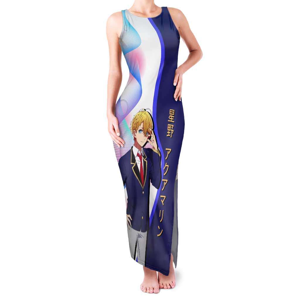 Aquamarine Hoshino Tank Maxi Dress Stylish Idol Anime Aesthetic